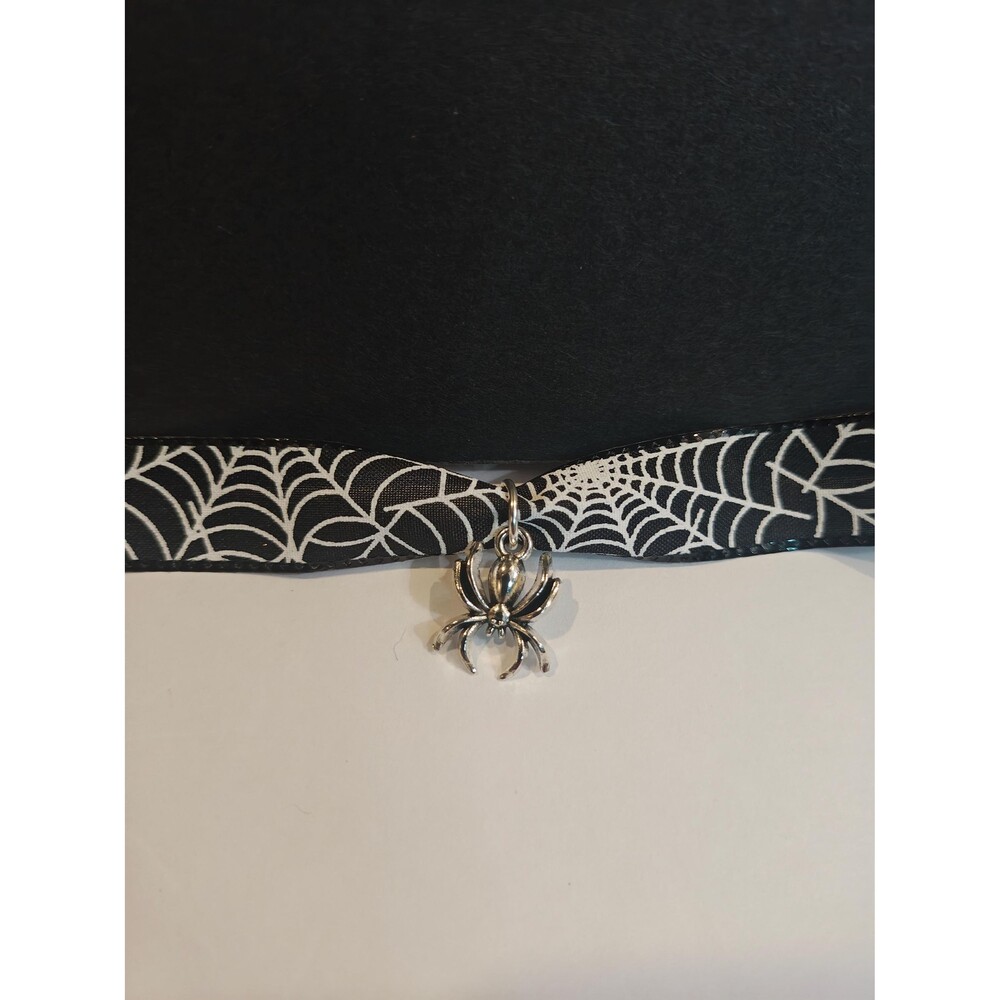 Handmade Spider Web Ribbon Necklace
